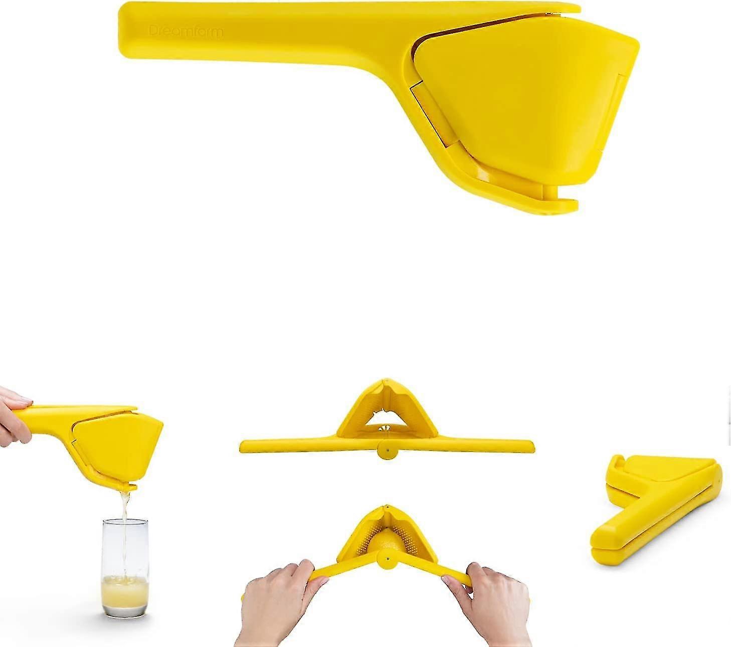 Lemon Fluicer, Easy Squeeze Manual Lemon Juicer, Citrus Juicer Folds Flat For Space-saving Storage, Lemon Squeezer