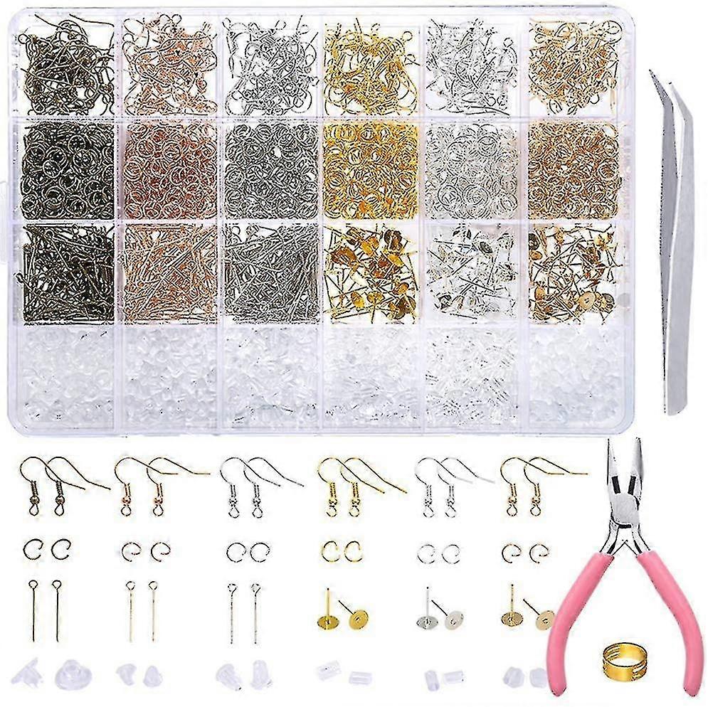 Earring Jewelry Making Kit Earring Hook Jumper Pliers Tweezers Pulling