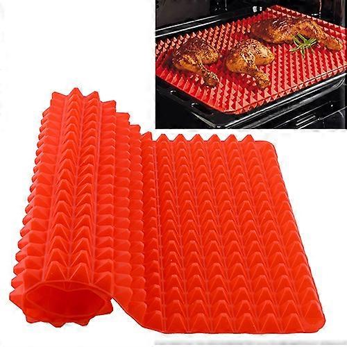 Red Pyramid Pan Nonstick Silicone Baking Mat Mould Cooking Mat