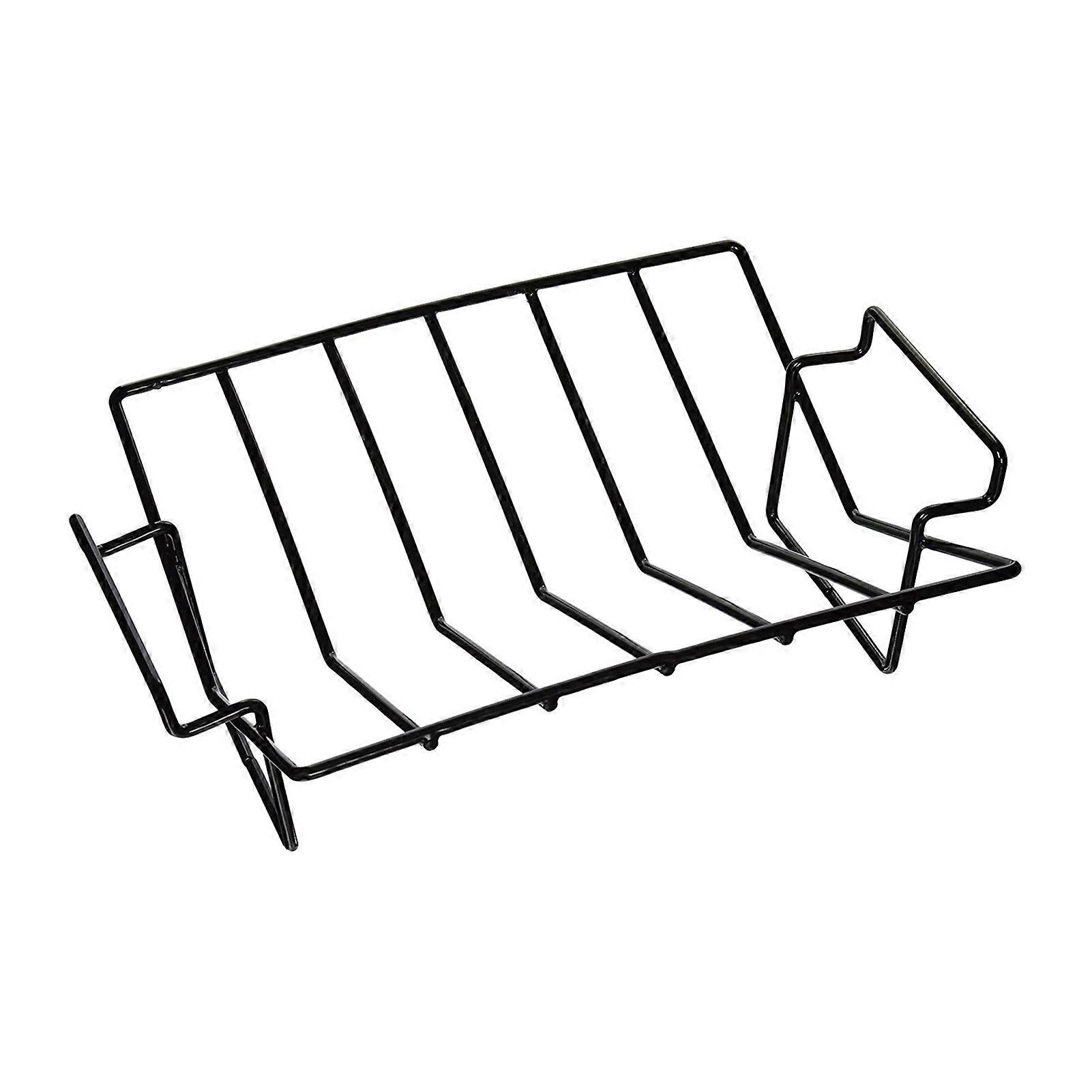 JiKaiX Large Carbon Steel Roasting Rack High-Temperature Resistant Versatile V-shaped Griddle Rib Grilling Rack