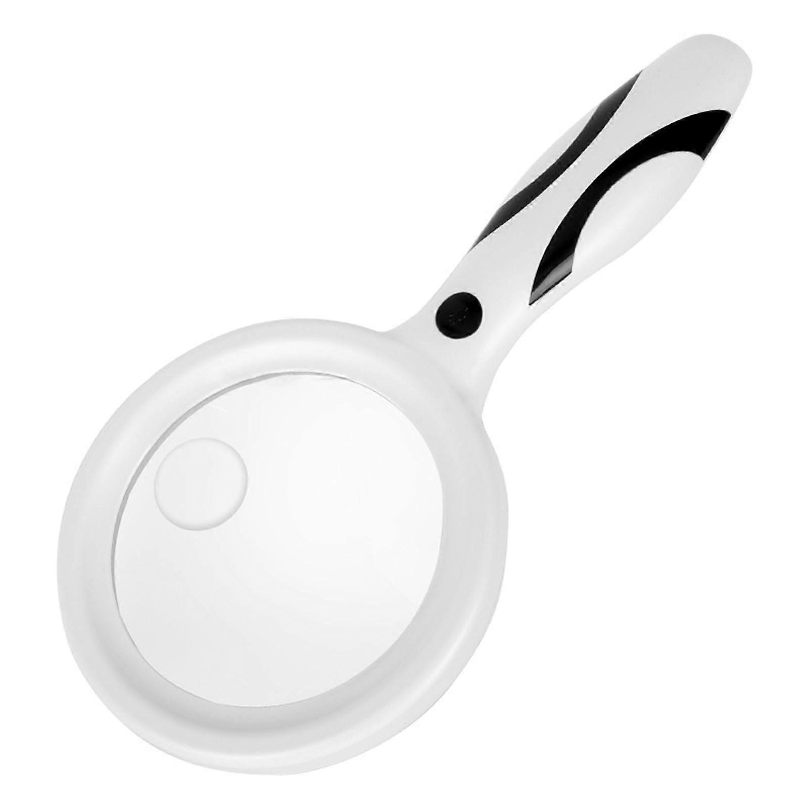 5/10 X Magnifier Ergonomic Handle Three-speed Brightness Adjustment All-round Lighting Professional Hand-held Magnifying Glass for Newspaper Reading Q