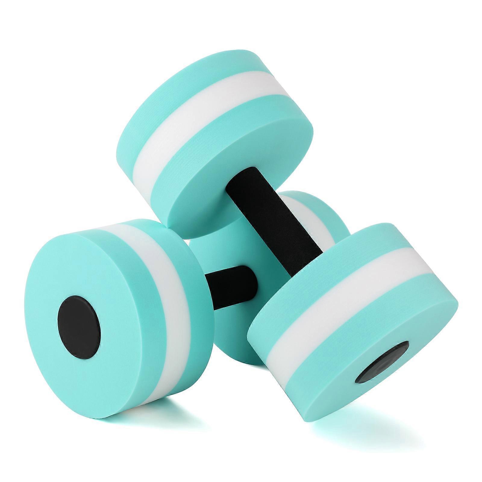 New Upgraded Aquatic Dumbells Fitness Dumbbells Water Sports Sponge Type Floating Lightweight EVA 1 Pair Swimming Pool Exercise