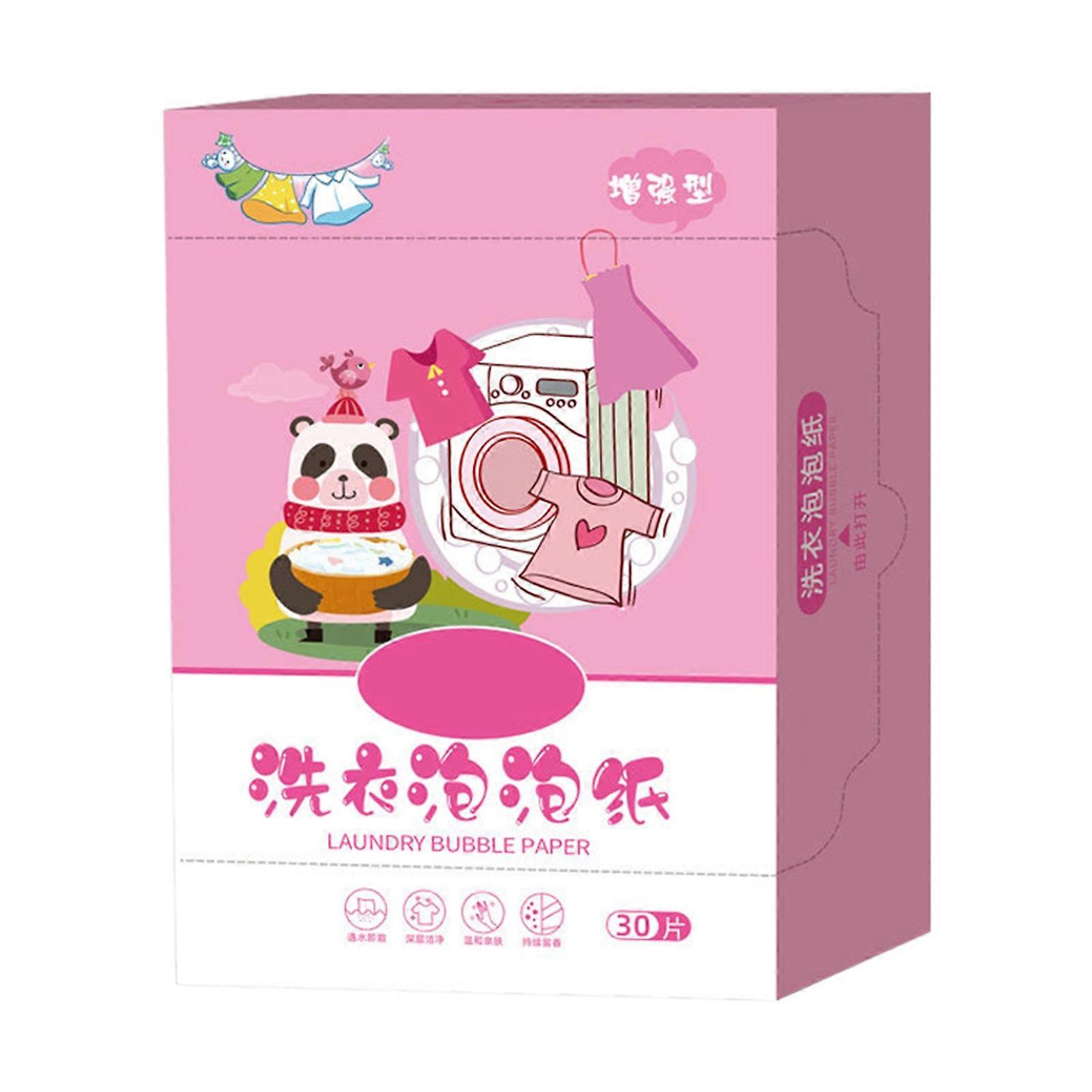 30Pcs/Box Laundry Sheet Fragrance Free Liquidless Technology Compact Remove Odor Detergent Paper for Home