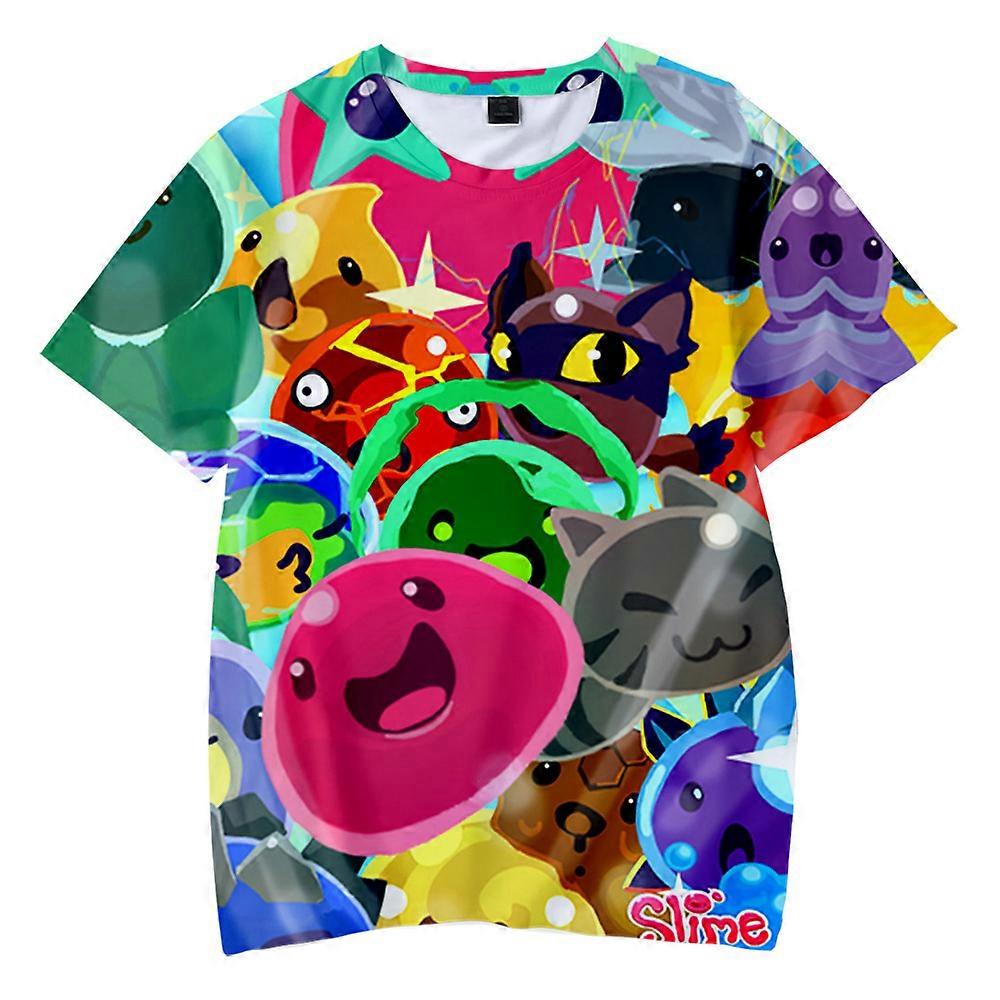 T-shirts Slime Rancher Cartoon Anime Game 3D Print Summer T Shirt Fashion Kids Casual Boy Girl Neutral Round Neck Tees Tops