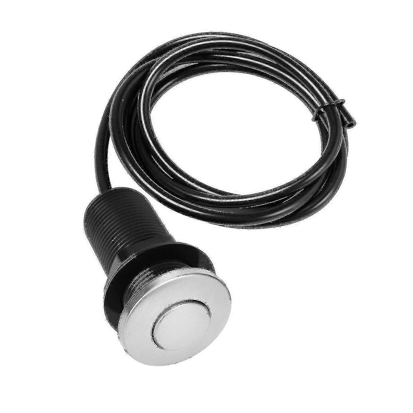 Air Activated Switch Button With Air Hose Sink Top Stainless Steel Button For Food Waste Garbage Disposal Part
