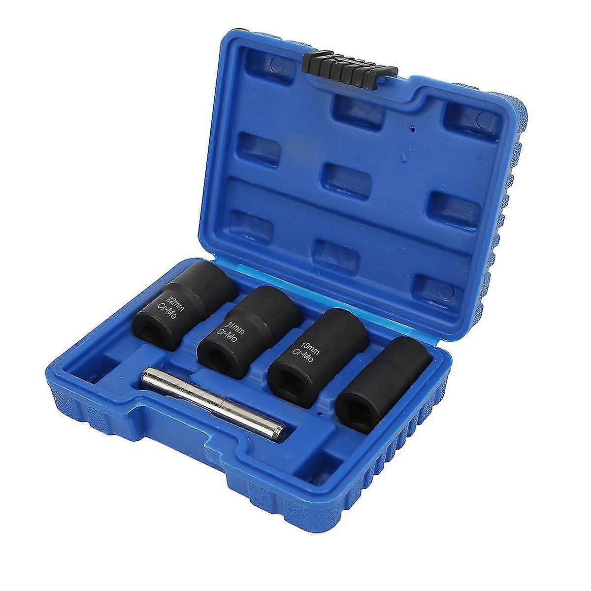 5pcs Extractor de tuerca Extractor de tornillo Herramienta de tuerca hexagonal Herramienta de reparación automática