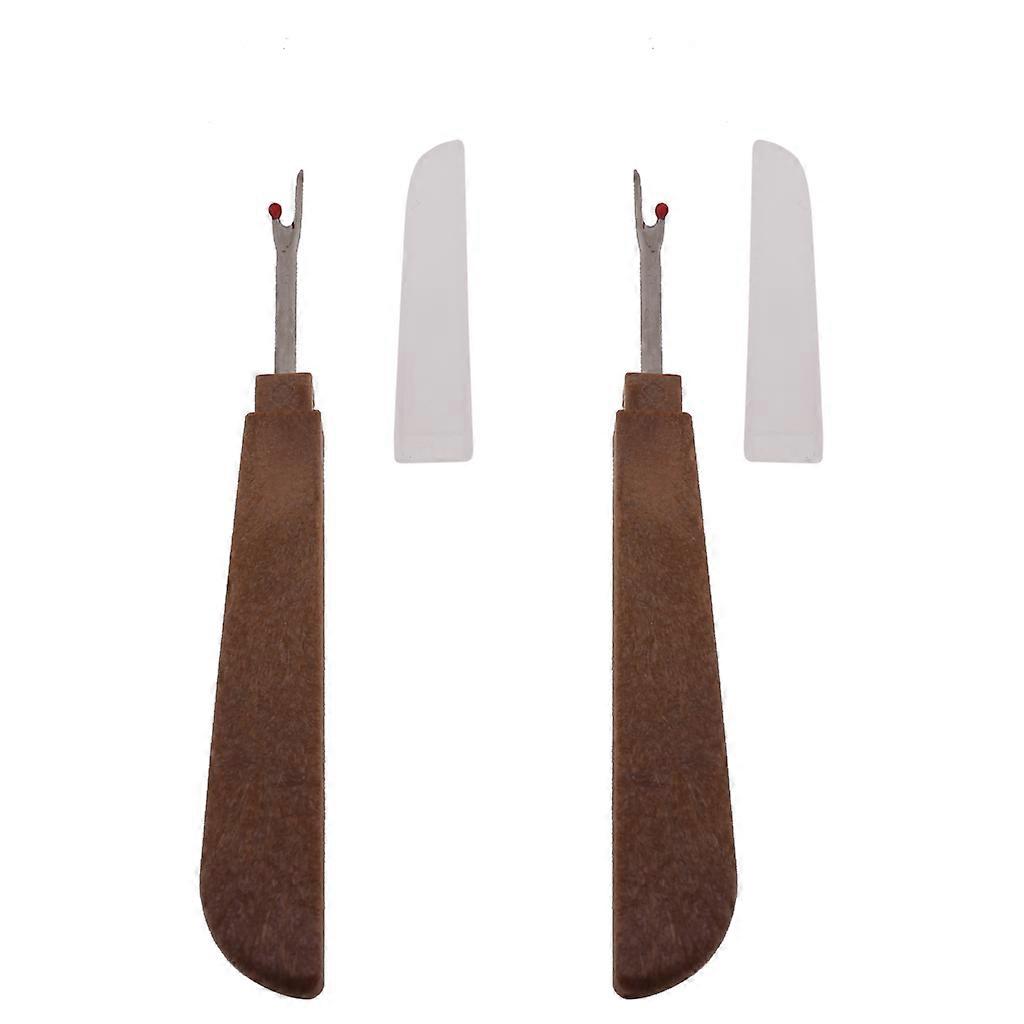 2Pcs Plastic Handle Craft Thread Cutter Seam Ripper Stitch Unpicker Needle Arts