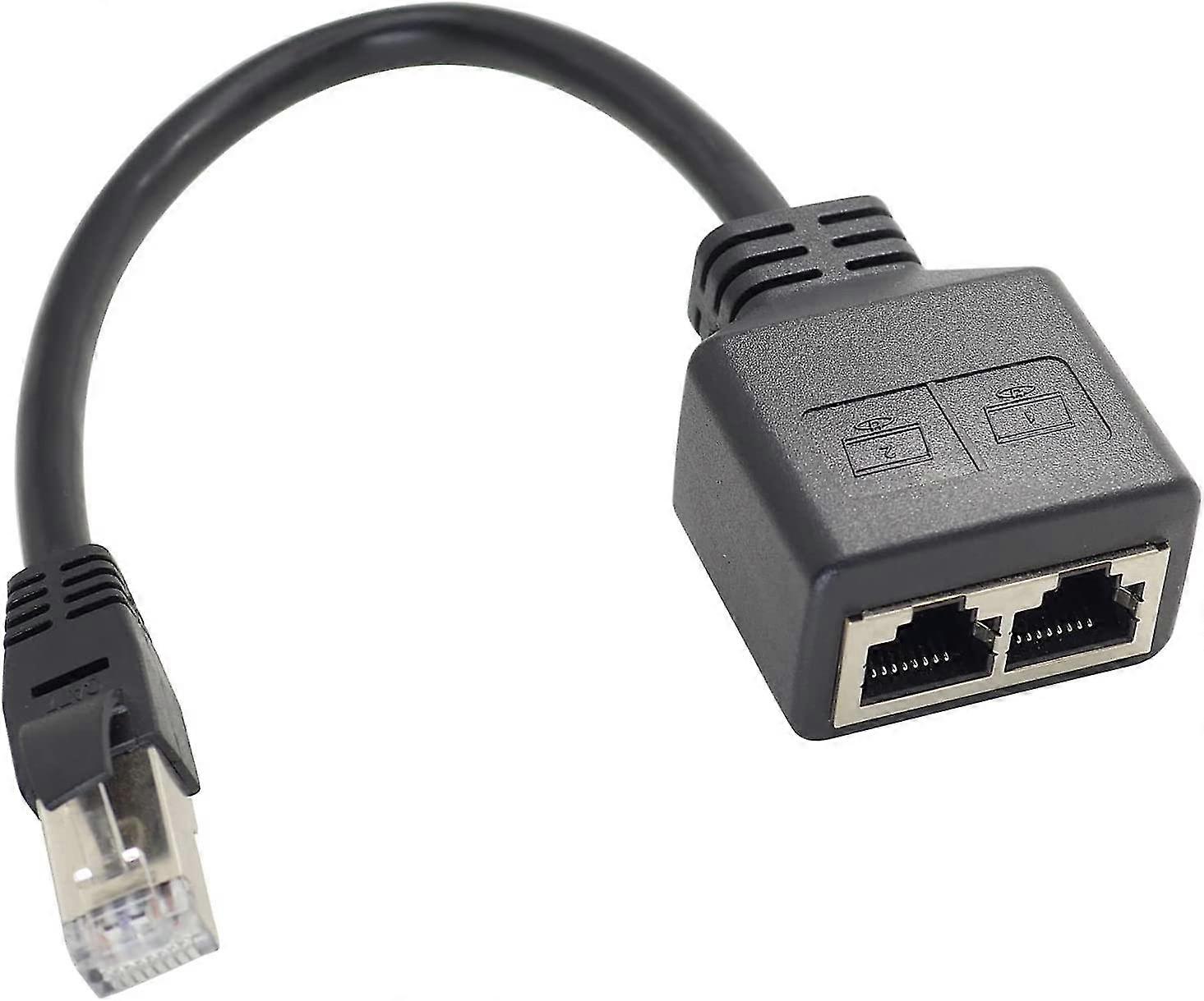 Cable Splitter Network Adapter (black) (1pcs)