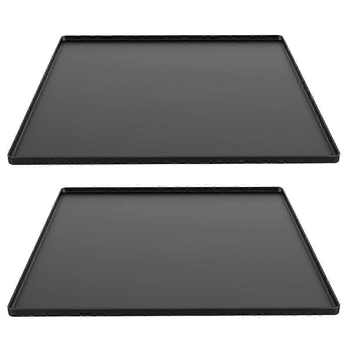 Frigorifero Pavimento Protector, mini Frigo Silicone Mat, frigorifero Sotto Tappetino, lavanderia Guard Per Lavasciuga, Vassoio di Raccolta Nero