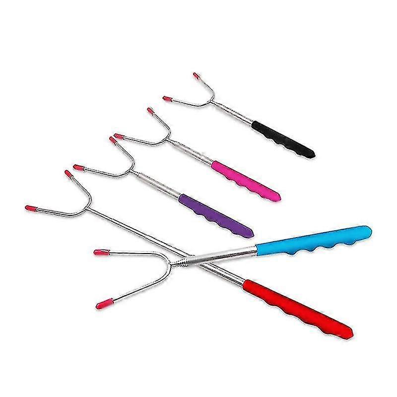 5 Piece Grill Sticks 34" Stainless Steel Compatible With Fire Pits / Camping