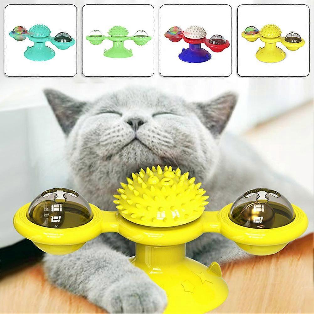 Cat Toys for Indoor Cats Interactive Cat Turntable Glowing Toy for Small Large Medium Cat
