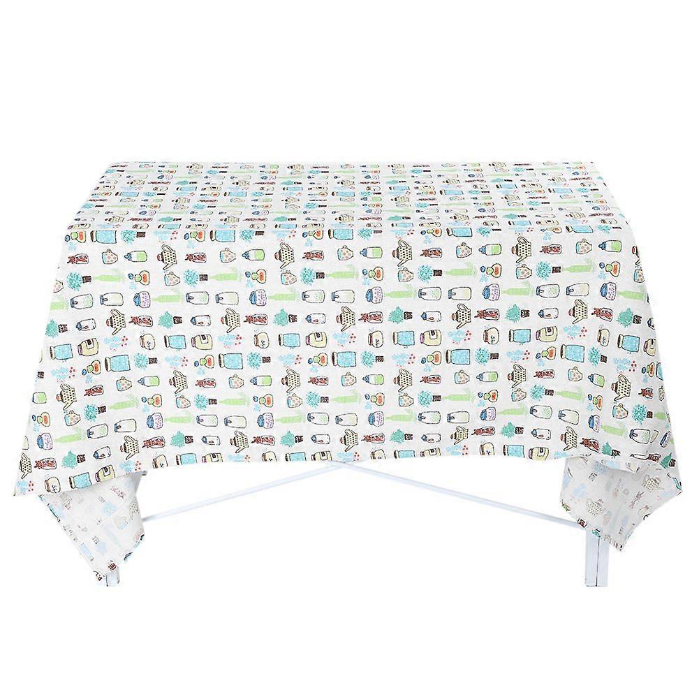 Cotton Linen Tablecloth Decorative Cartoon Pattern Dinning Table Cover(140*200)