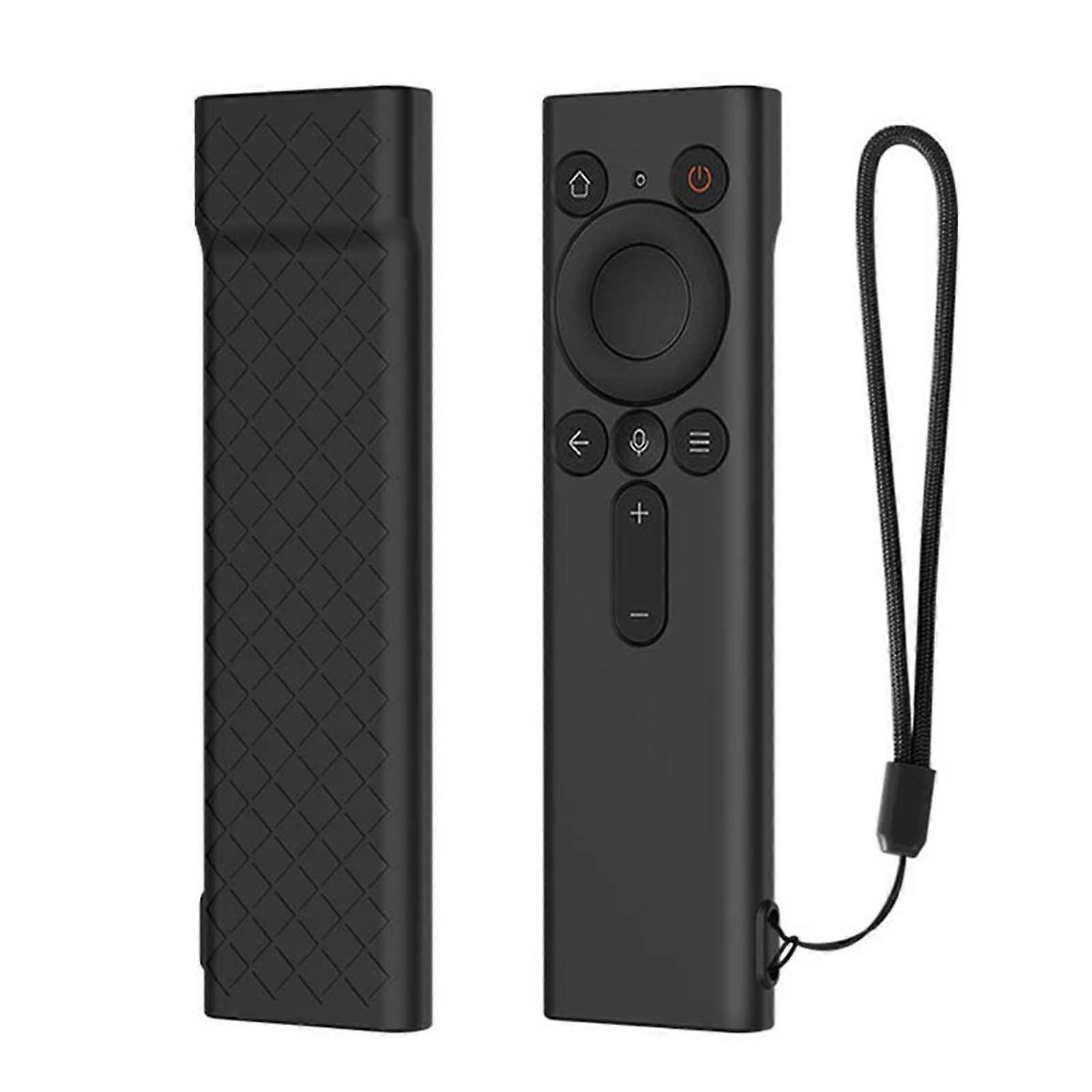 TV Remote Control Cover TV Pointing Remote Control Drop-proof Silicone Protective Case for HUAWEI LINGXI (Black)