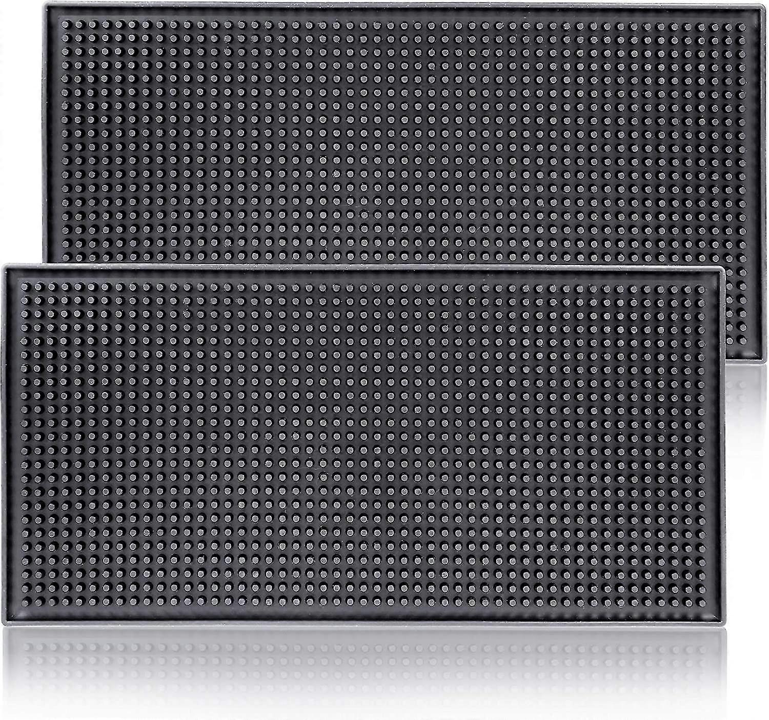Bar Mat 12" X 6" Bla Bar Service Spill Mats Countertop (2 Pa),5263
