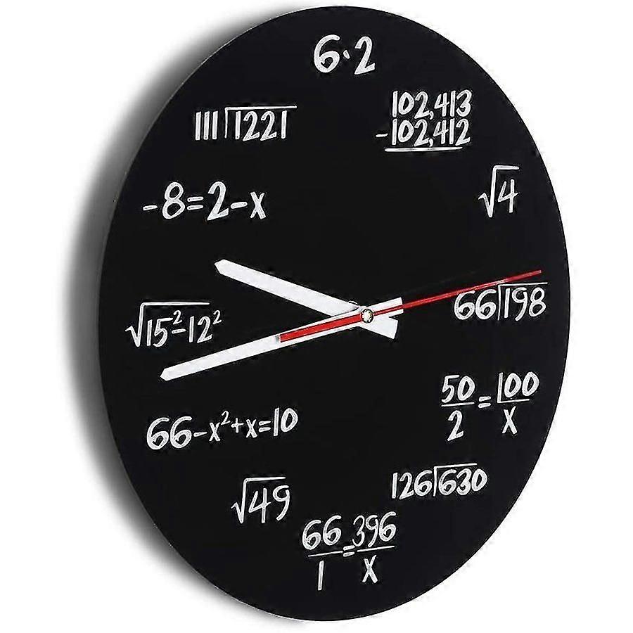 Acrylic Wall Clock Creative Math Wall Clock Unique Design Funny Math Formula Clock For Classroom Home Office Modern Decoration