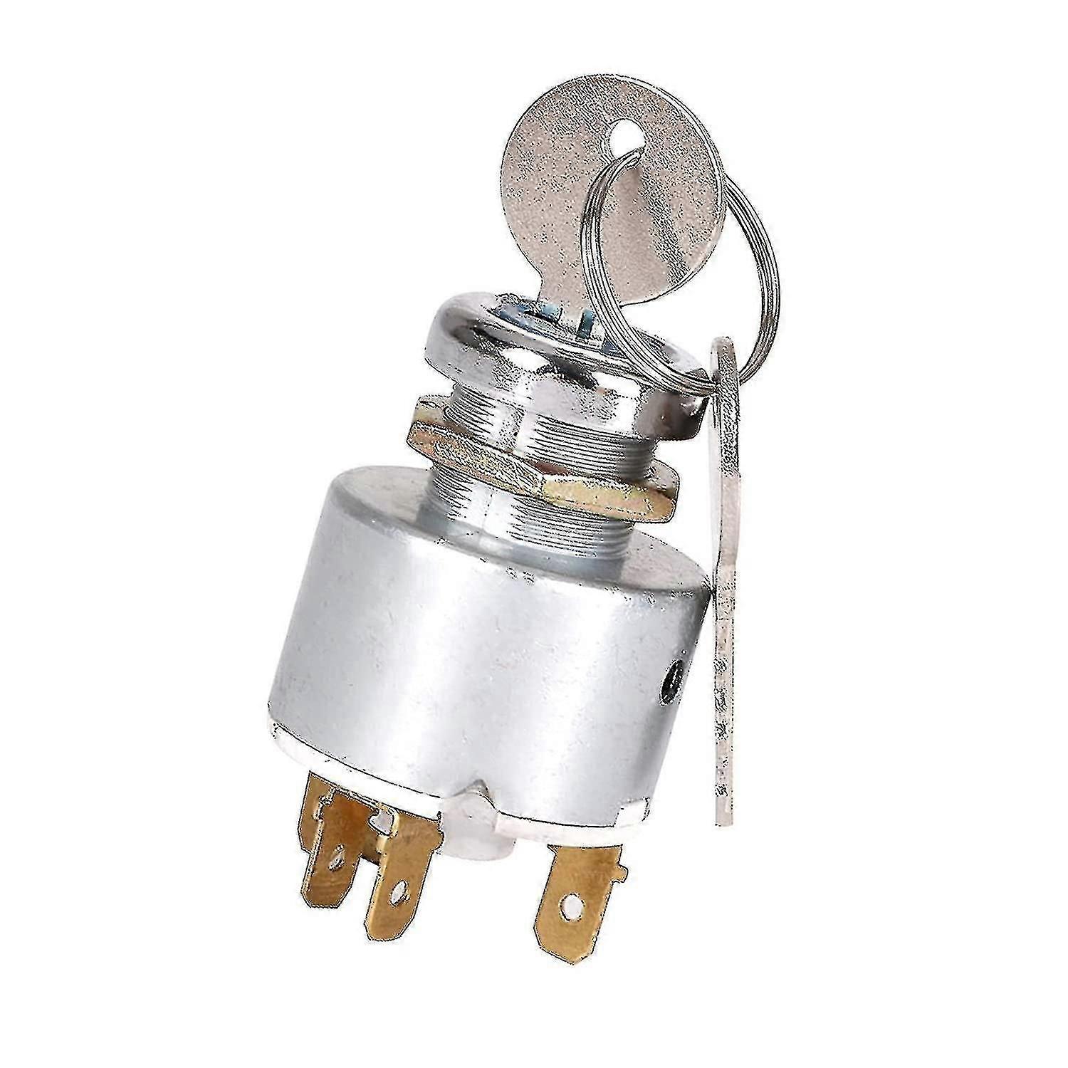 Interruptor de ignição, interruptor de partida universal do motor 12v com chave adequada para motocicletas, tratores, carros e barcos interruptor de ignição de trator de cinco pés 956