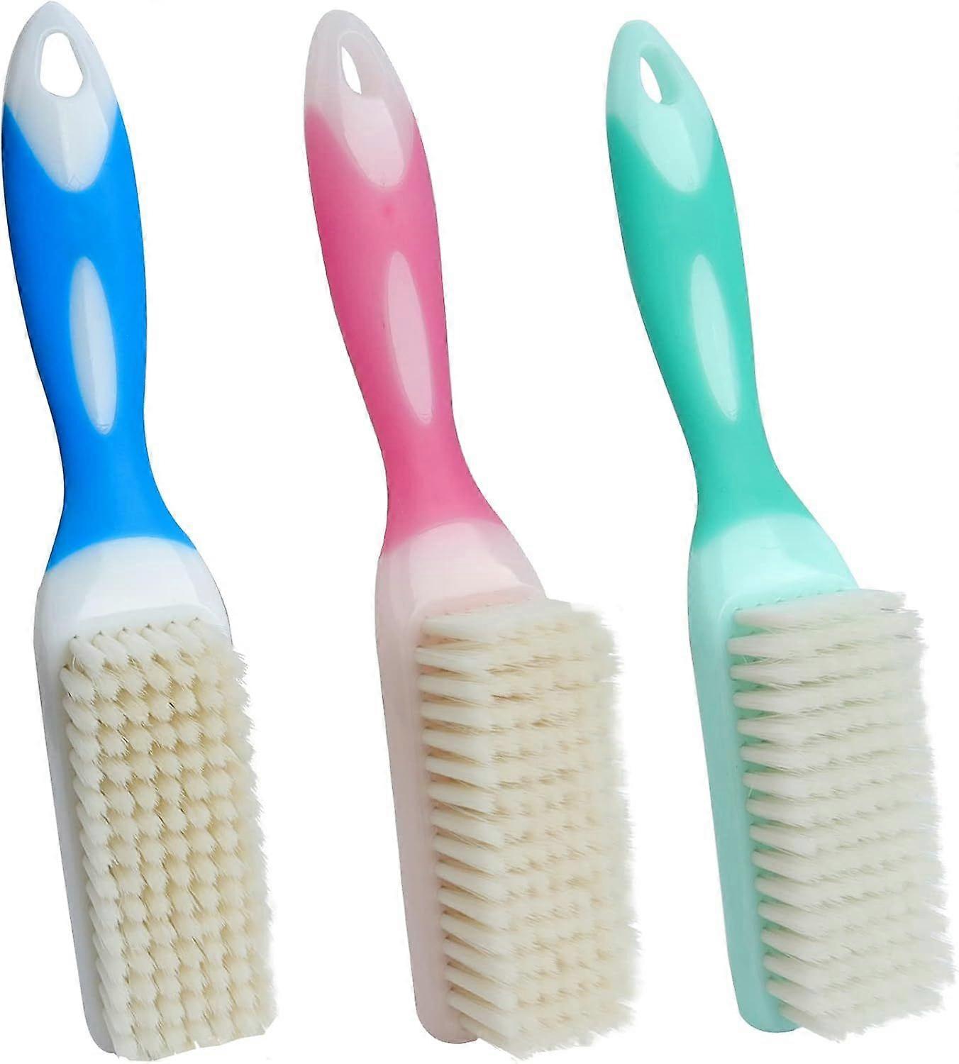 Pack Soft Bristle Cleaning Brushes with Comfortable Grip and Portable
