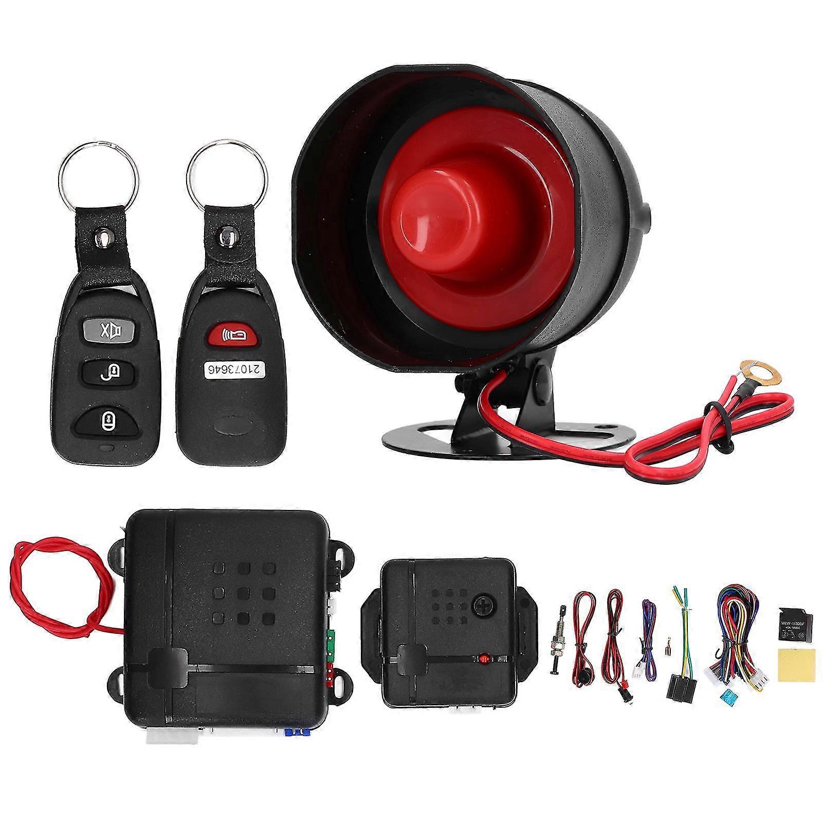 Car Alarm Security System with Bluetooth APP Remote Start Keyless Entry Kit - Universal DC12V