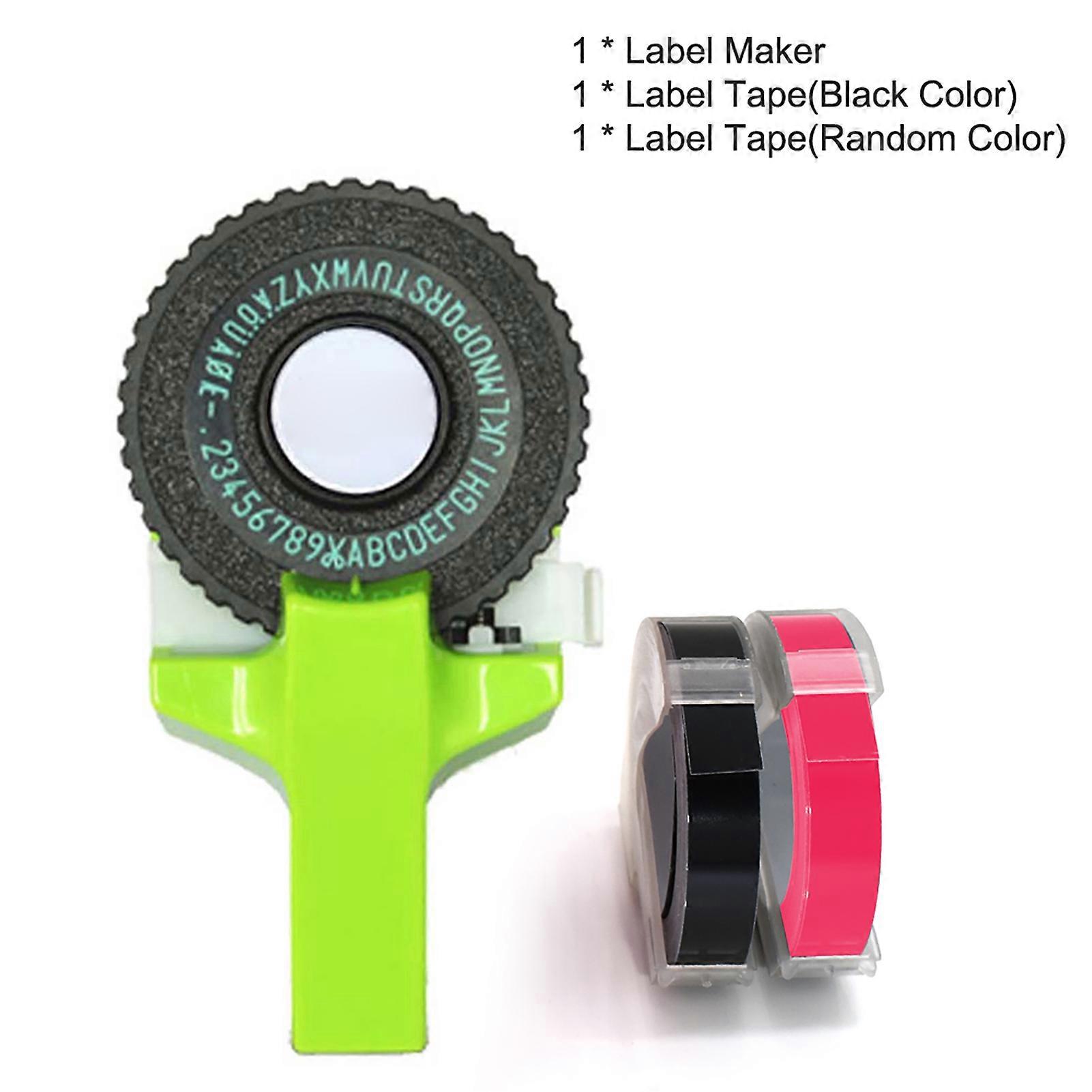 Mini Portable Manual Label Maker DIY 3D Embossing Label Writer Printer Typewriter with Plastic PVC 9mm Label Tapes Lettering Machine