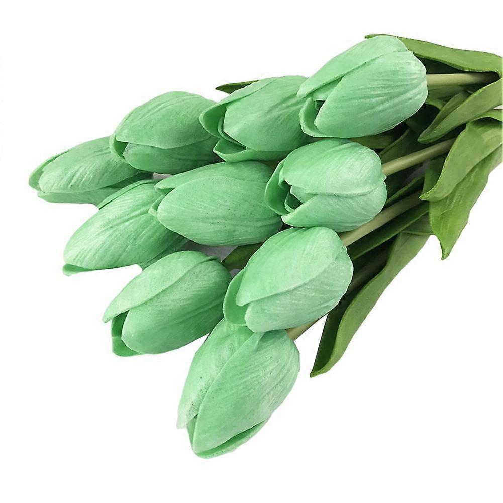 Blooming Bouquet Faux Tulip Flower Arrangement Desktop Homen Decor