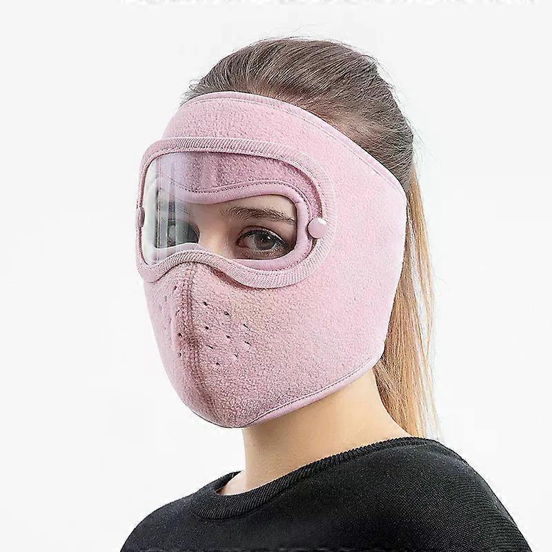 Windproof Face Warm Mask Winter Ski Breathable Masks Fleece Face Shield Caps With Goggles Anti-fog Cycling Balaclava