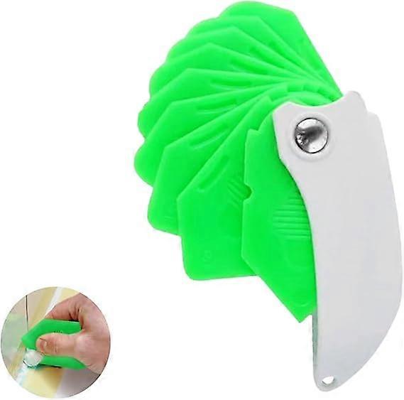 9 in 1 Seam Tool Reusable Caulk Applicator Finishing Tool Portable Folding Scraper Grout Removal with Smoothing Tips for Kitchen Bathroom Flooring