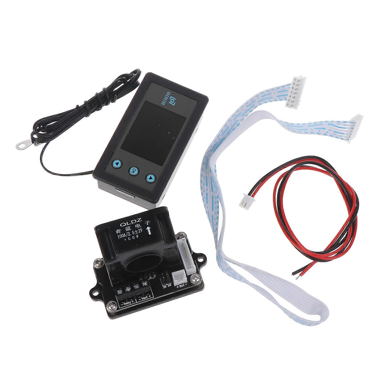 Upgraded Battery Management System Color Screen Voltage Ammeter Temperature Energy Capacity Power Display Run for Time
