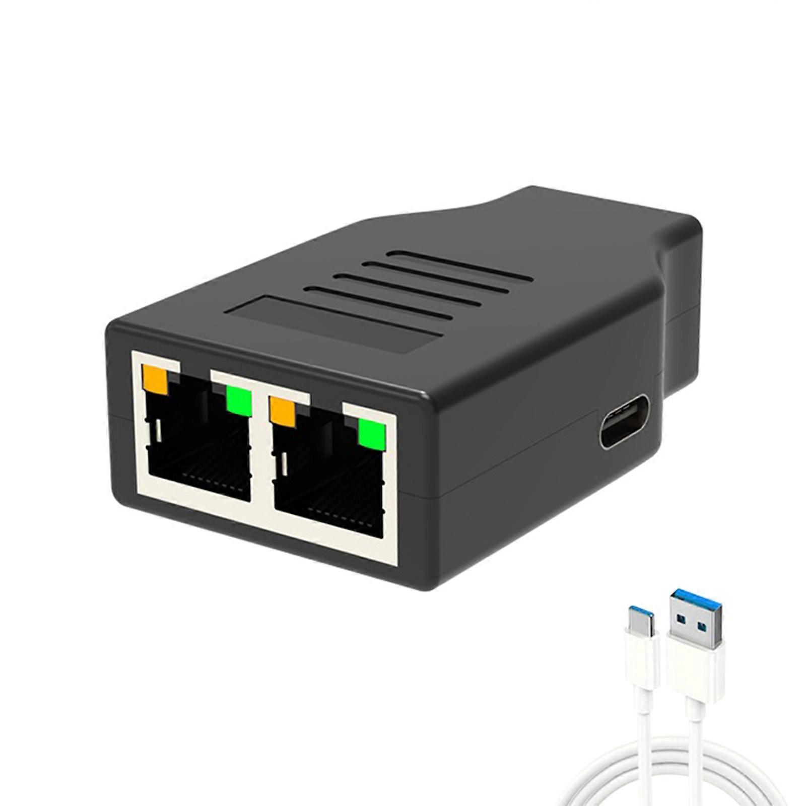 RJ45 Ethernet Splitter 100M/1000Mbps for Home and Office Use Supports Multiple Devices with Efficient Data Transmission