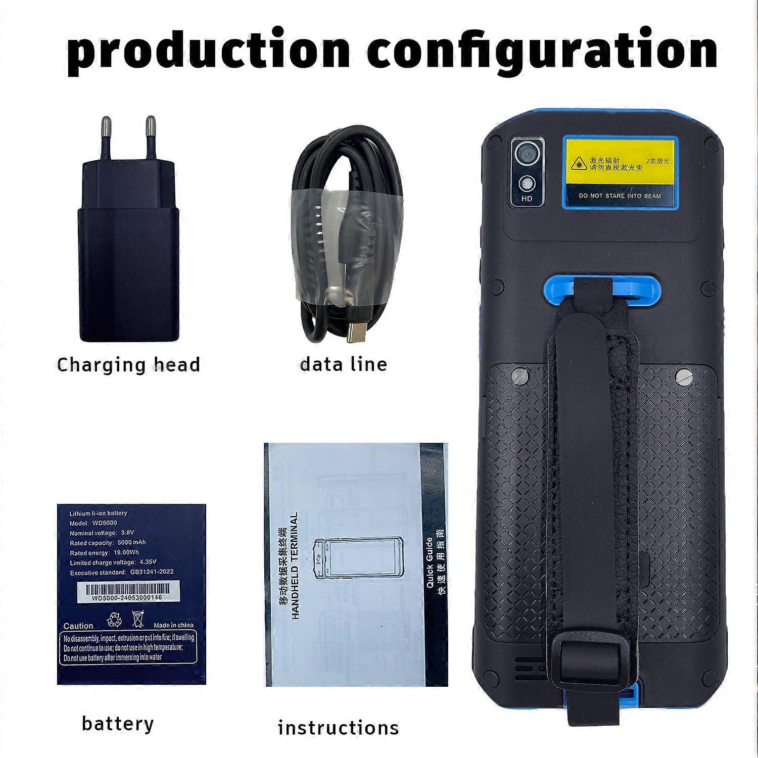 Bisofice Android 13.0 Barcode-Scanner Handheld Mobile PDA Terminal Maschine Unterstützung 1D/2D/QR Code mit