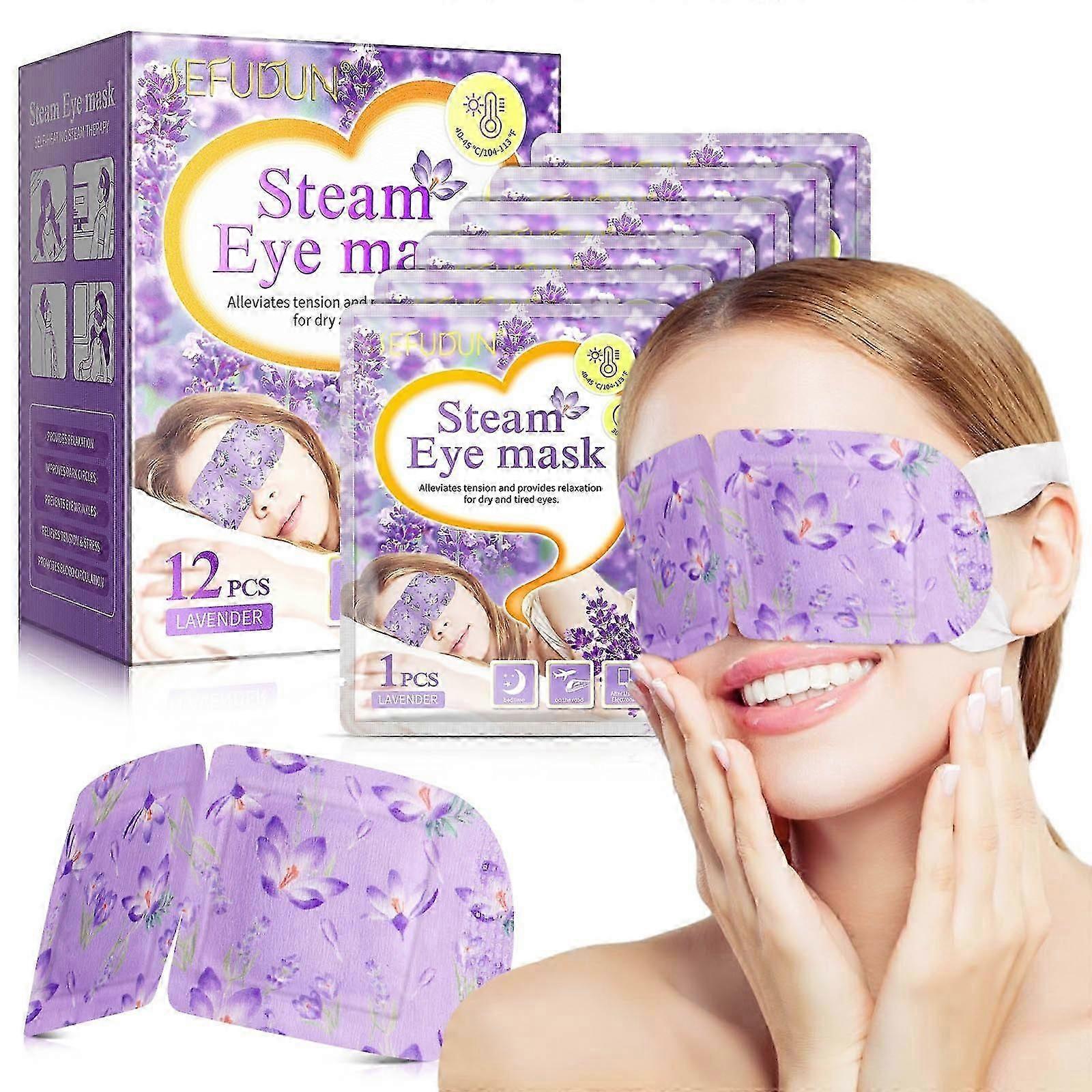 12pcs Eye Mask Warm Compress Soothes Eye Long-lasting