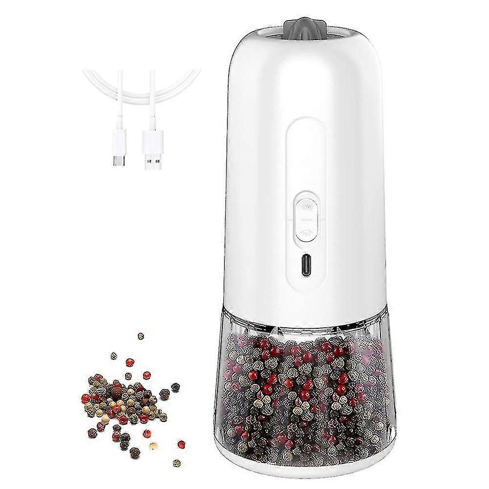1pcs Usb Rechargeable Electric Salt And Pepper Grinder Set, Gravity Pepper Mills,adjustable Coarsen