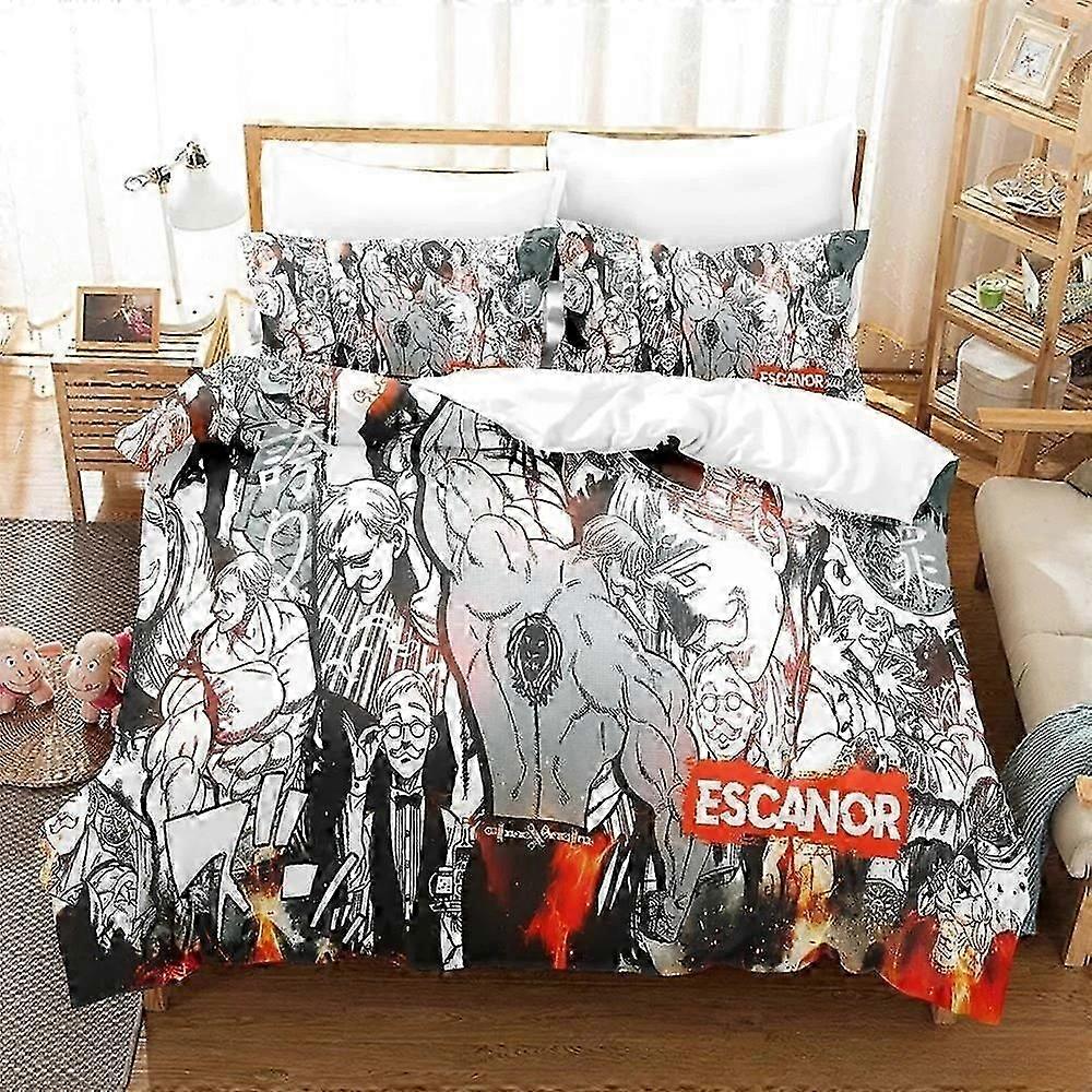 o961 Lakan Escanor De sju dödssynderna Sängkläder Set Sängset Vuxen Barn Sovrum Påslakan Set Lakan fVV961