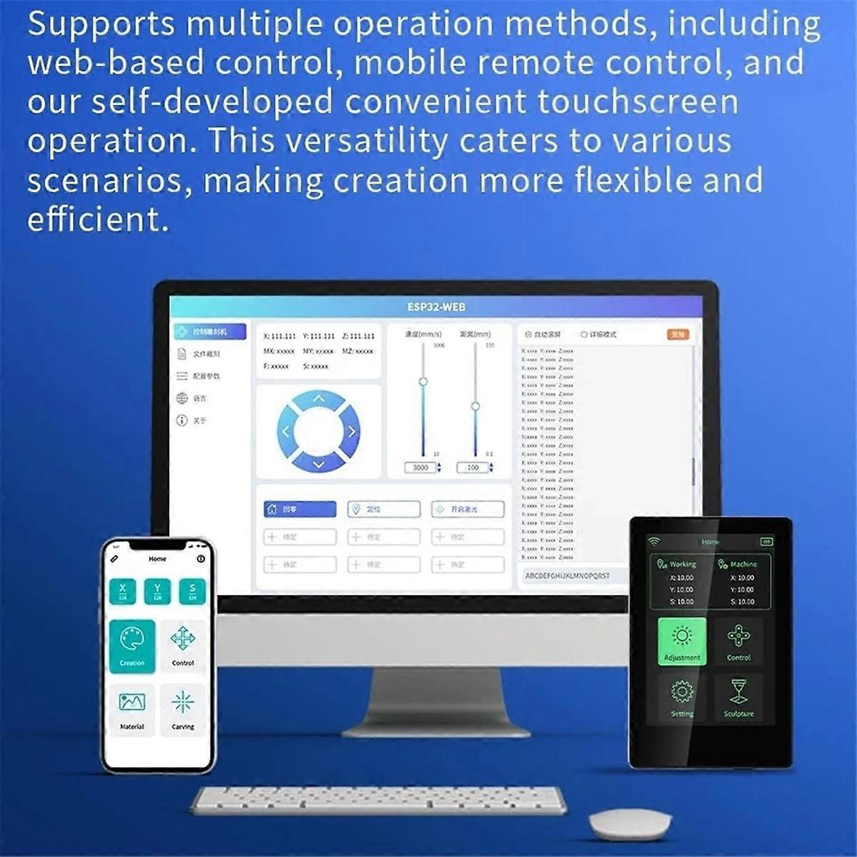 CNC řadič 4 osy MKS DLC32 MAX rozšiřující karta GRBL 32 bit ESP32 štít vylamovací deska gravírování