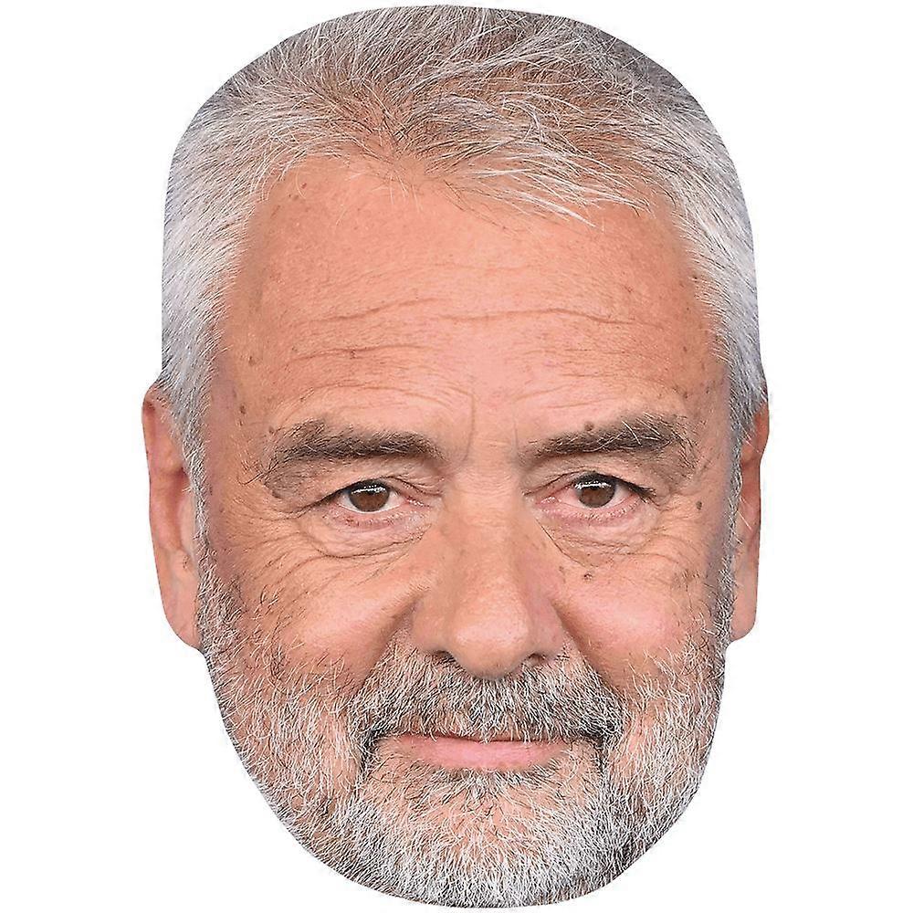 Luc Besson (Grey Hair) Celebrity Mask, Flat Card Face