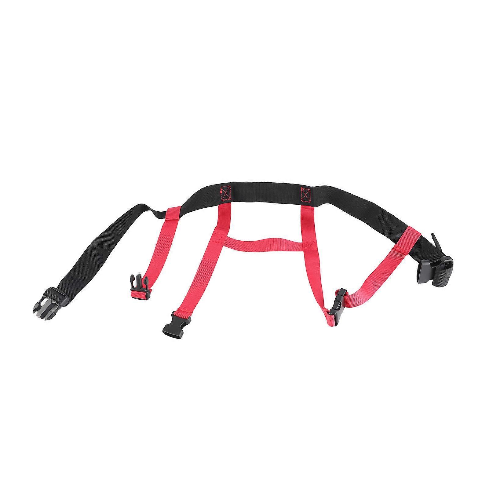Snowboard Training Harness Adjustable Nylon Toddler Skiing Harness Controlling Speed Safety Black Red Durable Support
