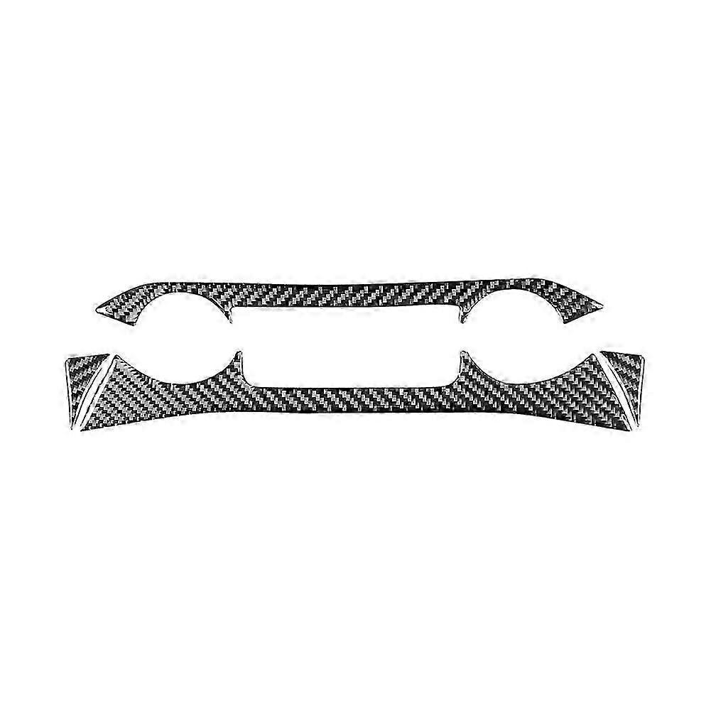 For -V 12-16 Carbon Fiber Car Central Console Air Conditioner Climate Control Side Trim Sticker Accessories