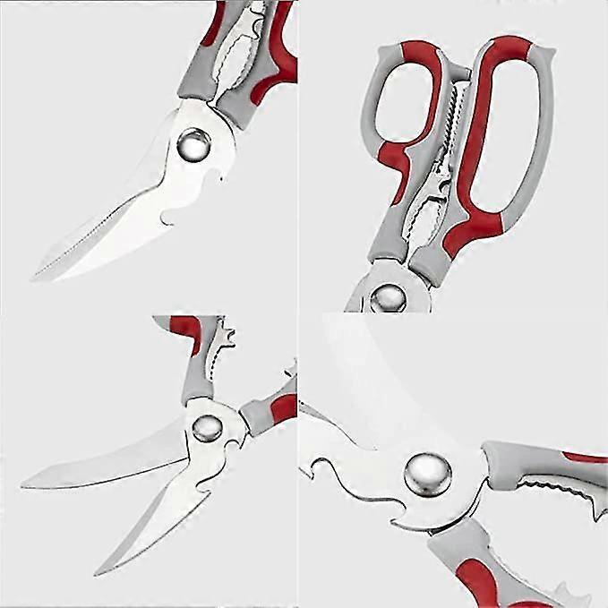 Kitchen Scissors-Curved Kitchen Scissors, Stainless Steel Poultry Scissors, Meat Scissors, 215MM