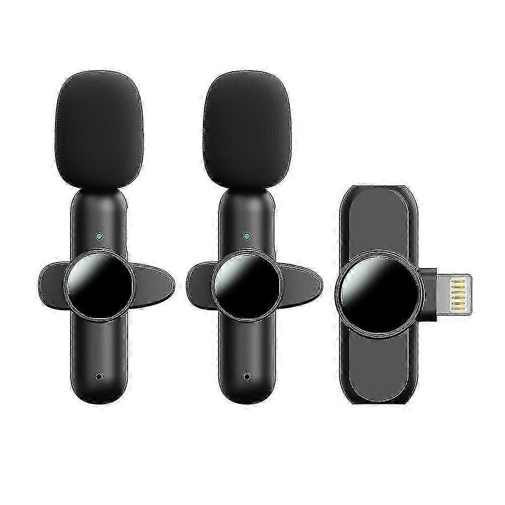 Wireless Lavalier Mic for iPhone/iPad: Plug & Play, Noise Cancelling, for Recording, Streaming