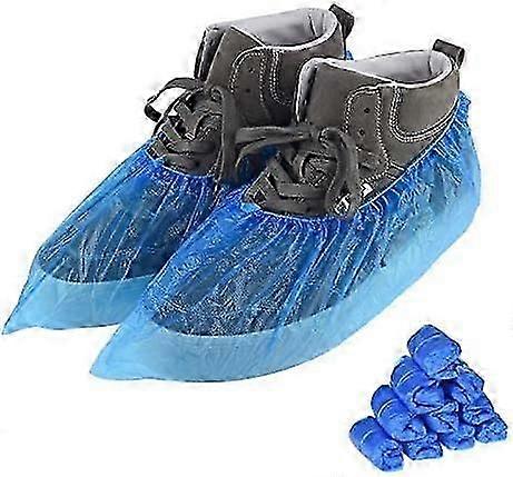 100 PCS50 PairsShoe Covers Disposable, Green Convenience, Recyclable, Boot Cover, Waterproof, Non slip, Dust proof, One Size Fit All, Durable CPE Mate