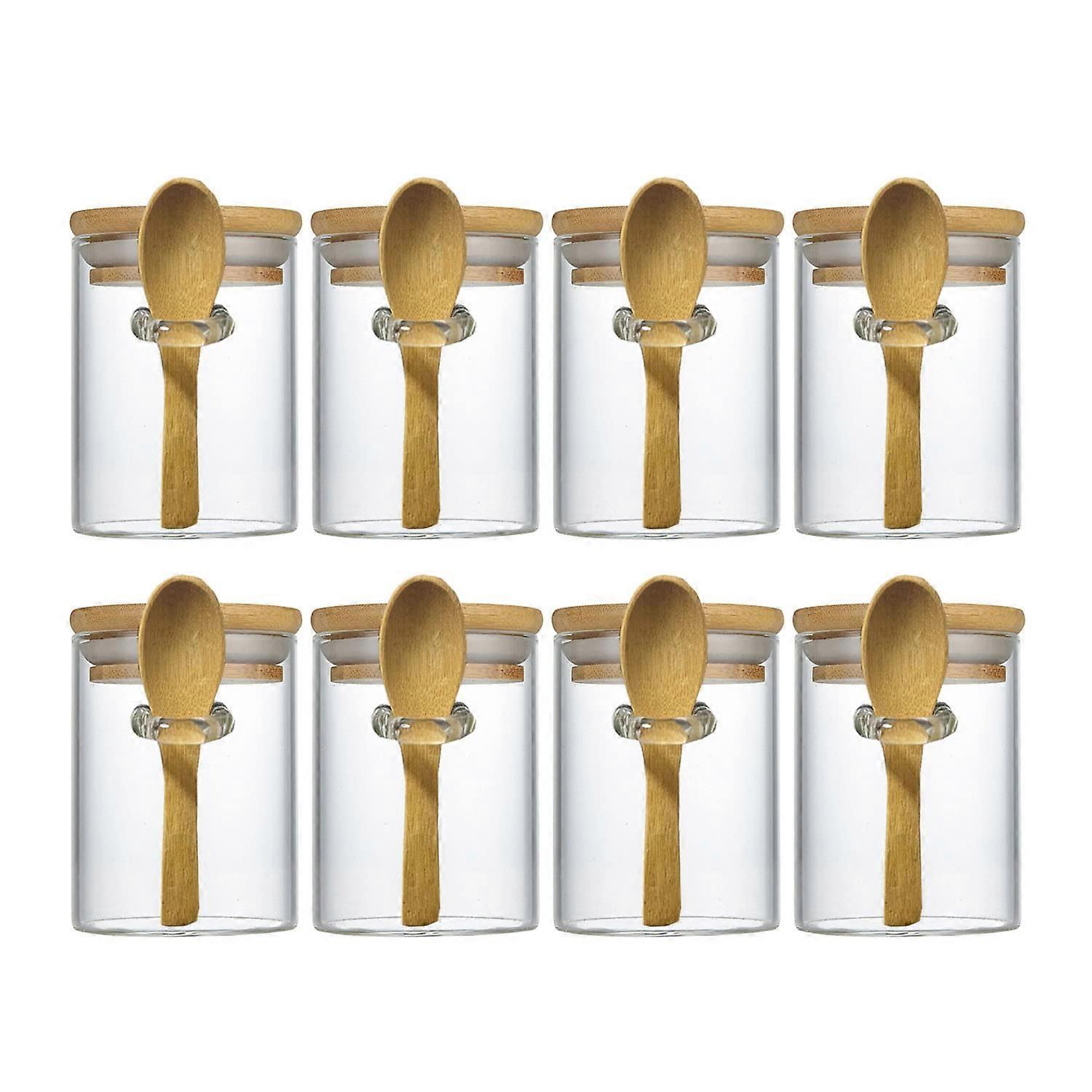 8 Set Airtight Mini Glass Jars for Kitchen Storage 7.6 oz