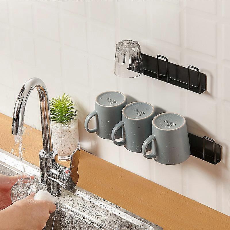 2 pcs Mug Hooks Wall-mounted No Drilling for Kitchen or Living Room
