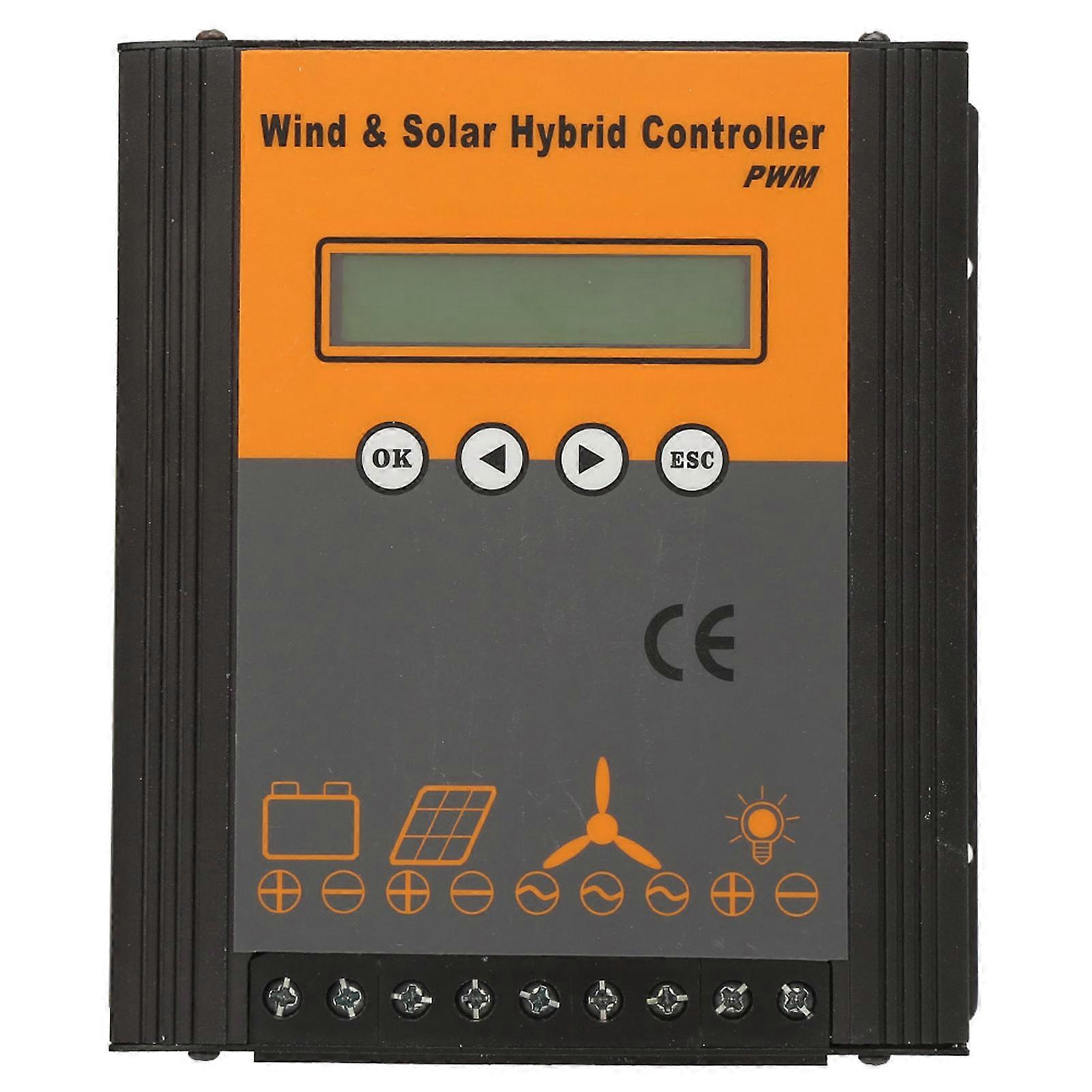 Wind Solar Charge Controller PWM Charging Controller 24V (Wind 400W + Solar 200W)