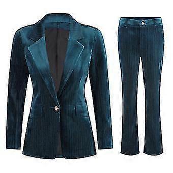 Cloudstyle Damen formell 2 Stück 1 Button Samt Anzug Set