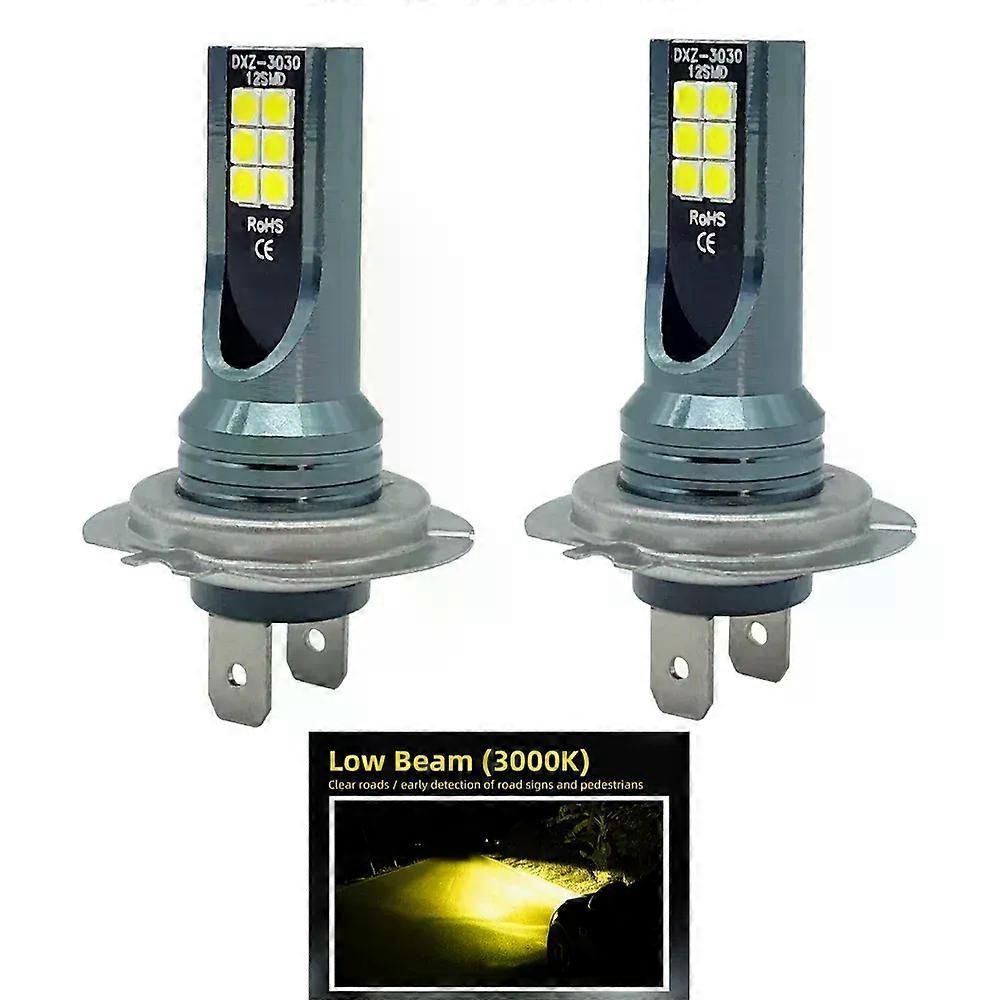 2 Adet H4 H7 LED Far H11 H8 H9 H10 H1 H3 Araba Sis Işık Ampülleri 9005 9006 Otomatik Sürüş Koşu Lambaları 12000LM 80W 12V