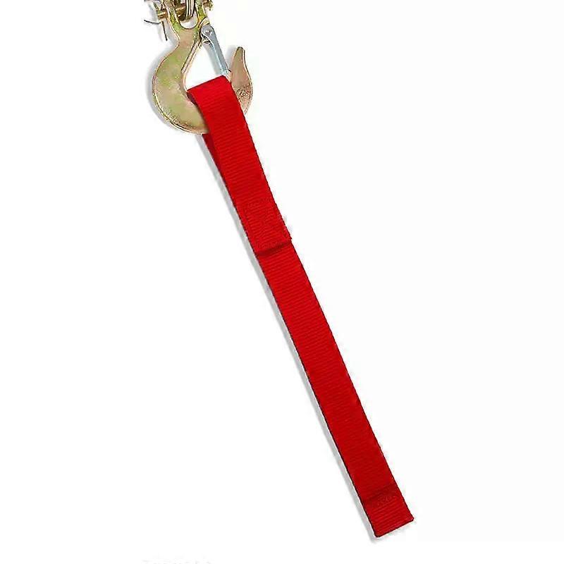 ATV Winch Strap Single Loop Straps Tie Down Straps Heavy-Duty ATV Winch Hook Soft Loops Strap Pull Tool -Red Truck Accessory
