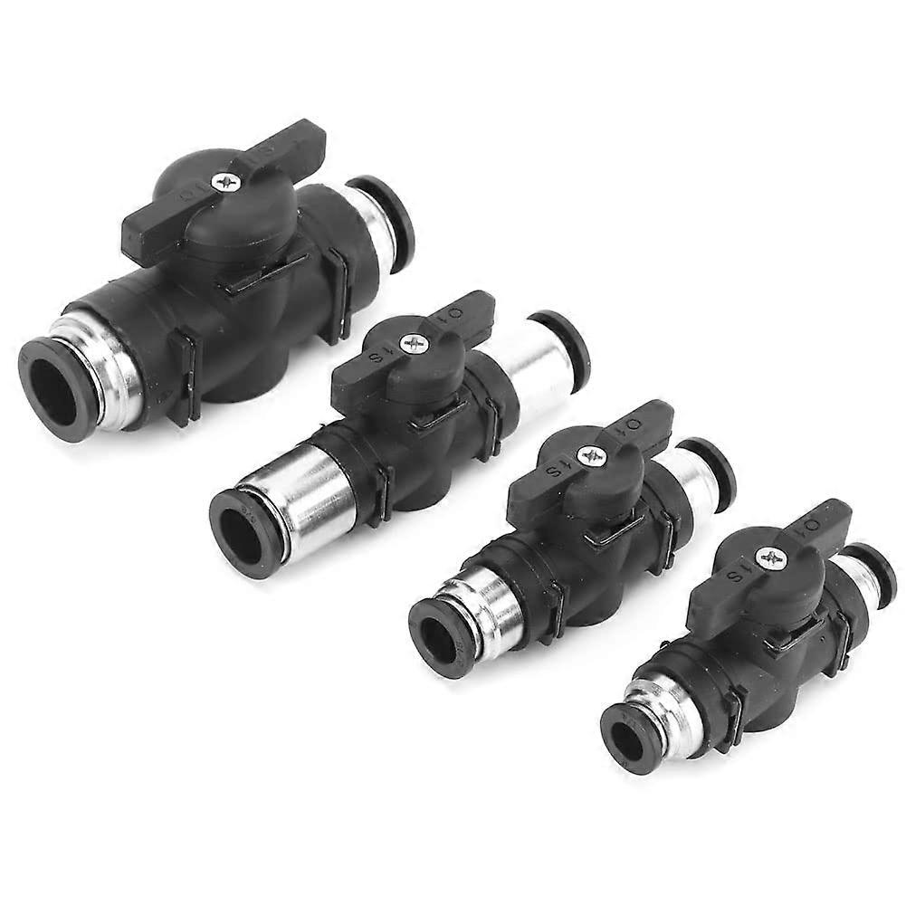 Pneumatic Connector Manual Adjustment Valve, DoubleSided QuickConnect Tool, Black(BUC12)