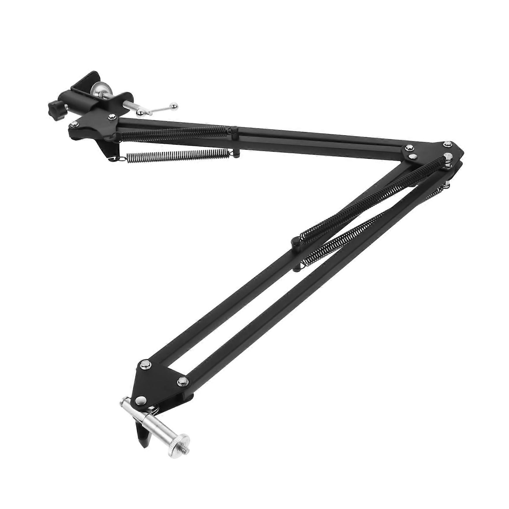 Flexible Webcam Stand Clamp Mount with Scissor Arm for Height Adjustment, Compatible with Desktop Cameras in Studios and Offices
