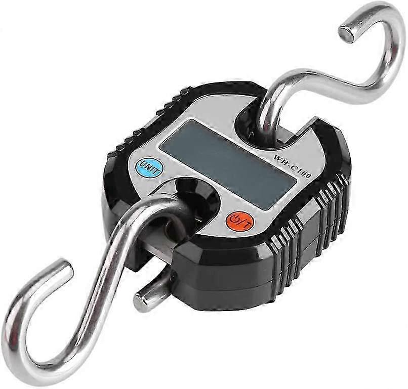 Ψηφιακή κρεμαστή ζυγαριά LCD με δαχτυλίδι και ηλεκτρονικό μαύρο μοντέλο αγκίστρων αλιείας