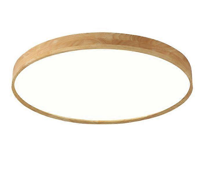 Ceiling light panel Modern solid wood ceiling light A round 40CM white light