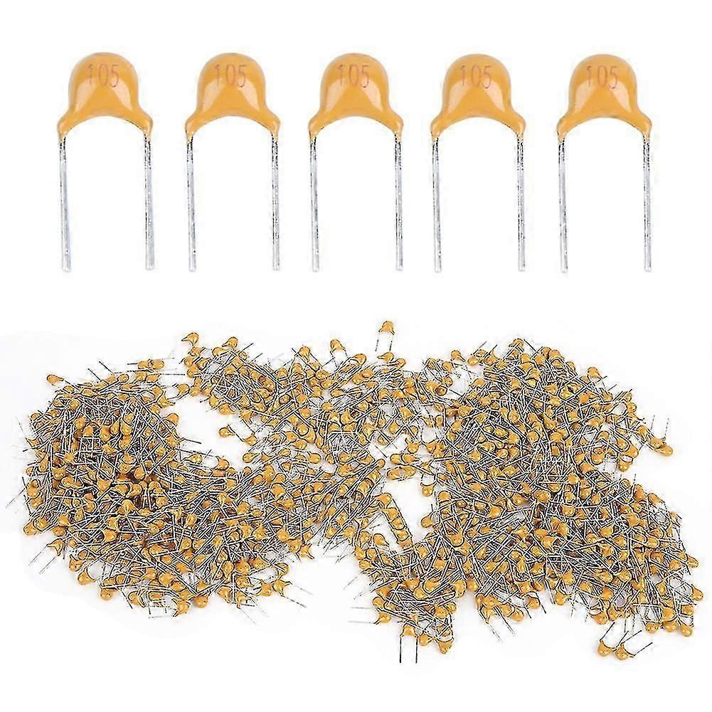 1000pcs Ceramic Capacitor Inline Monolithic 1uf Pin Pitch 5.08mm Dc50v Deviation 10%